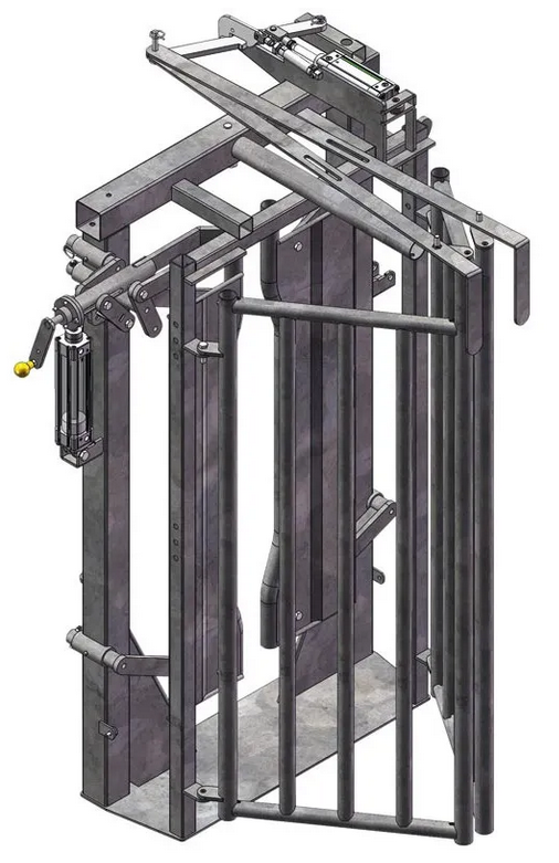 Pneumatinis galvos fiksavimo įrenginys su sugavimo vartais - Image 5