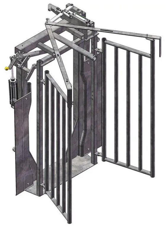 Pneumatinis galvos fiksavimo įrenginys su sugavimo vartais - Image 3