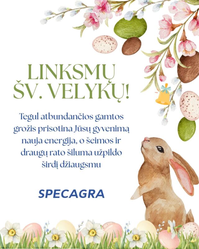 Linksmų šv. Velykų!
Tegul atbundančios gamtos grožis prisotina Jūsų gyvenimą nauja energija, o šeimos ir draugų rato šiluma užpildo širdį džiaugsmu 🌱☺️🪺